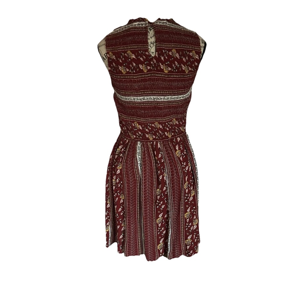 Boho Chic Dress Sm Midi Floral  Sleeveless Holiday Romantic Dance Casual